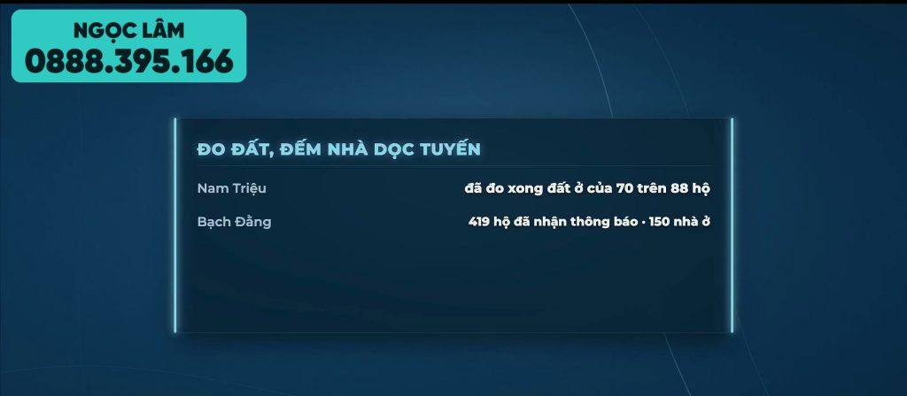 Tiến độ đo đất đếm nhà vành đai 3 Hải Phòng ở phường Nam Triệu và Bạch Đằng