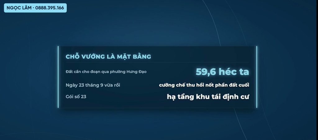 Bảng số liệu về mặt bằng đường vành đai 2 Hải Phòng qua phường Hưng Đạo cần 59,6 héc ta đất
